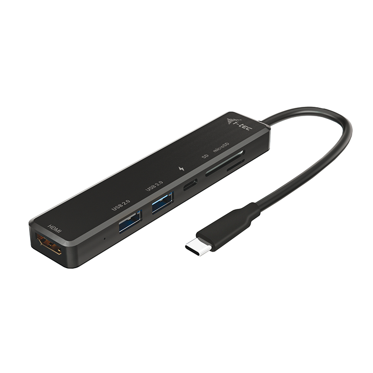 I-TEC USB-C Travel Easy Dock 1xHDMI 4K 1x USB-C 1xUSB 3.0 1xUSB 2.0 1xSD+1x microSD Kartenleser Power Delivery 60W 20cm USB-C Kabel