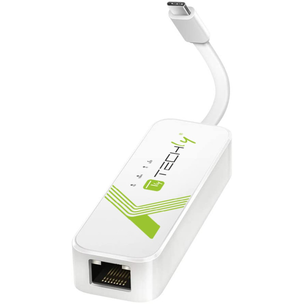 EFB Techly USB 3.1 Typ C RJ45 10/100/1000 weiss