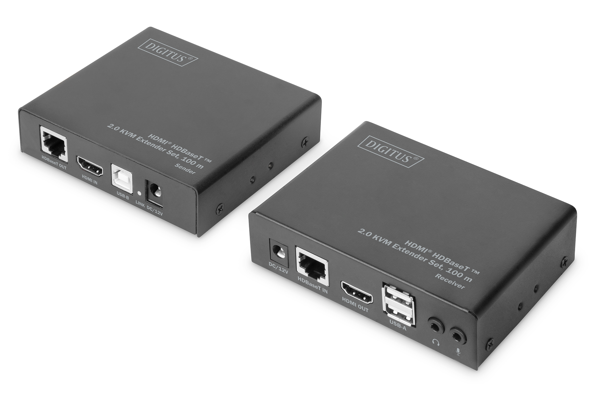DIGITUS HDMI HDBaseT 2.0 KVM Extender Set, 100 m