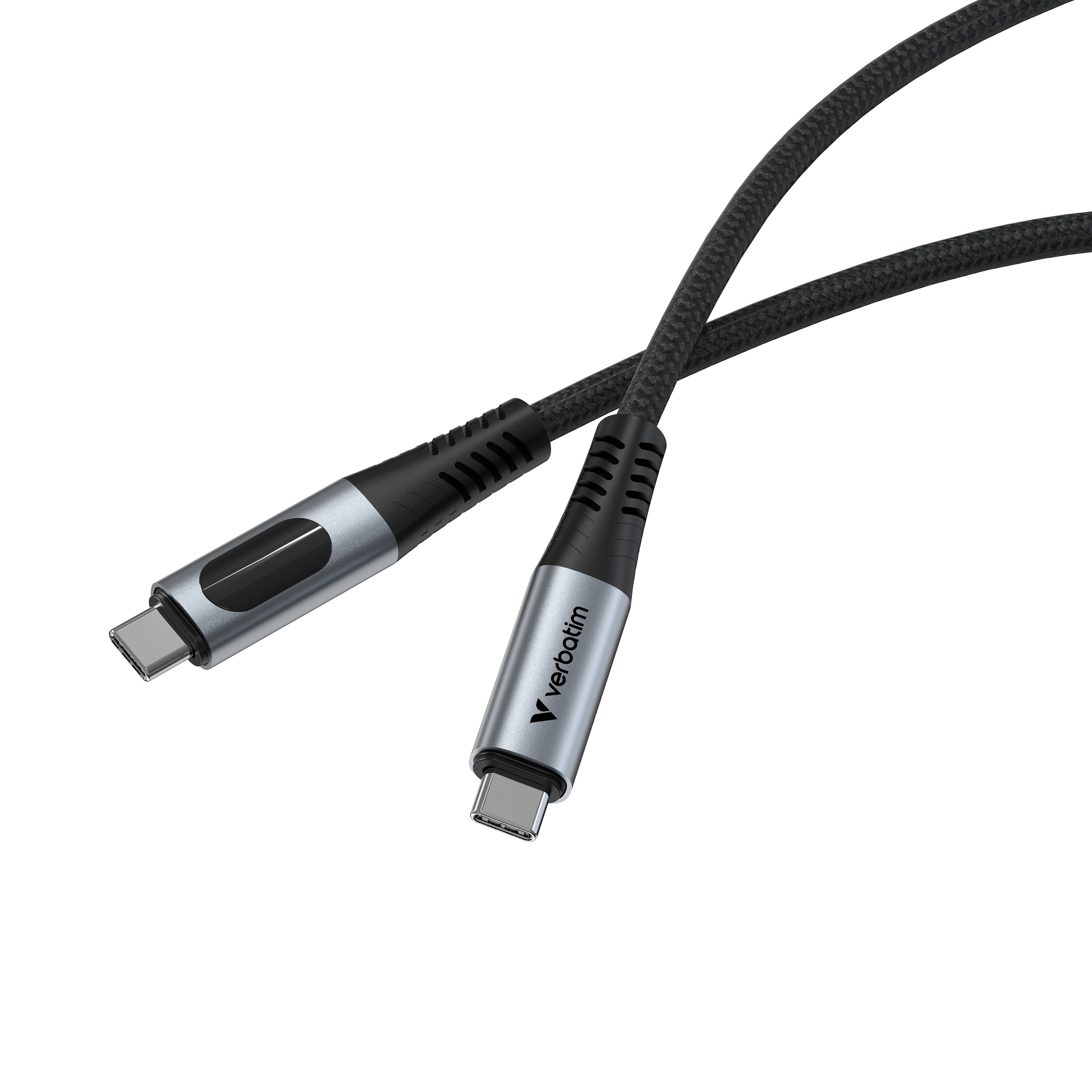 verbatim Sync & Charge mit Display Ladekabel schwarz, Kabellänge: 1,2 m, 100 W