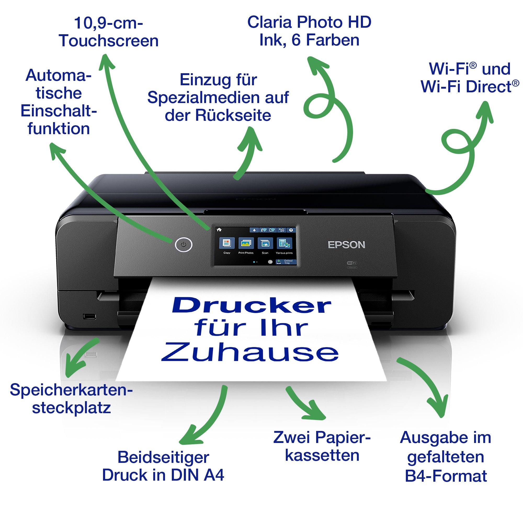 EPSON Expression Photo XP-980 3 in 1 Tintenstrahl-Multifunktionsdrucker schwarz