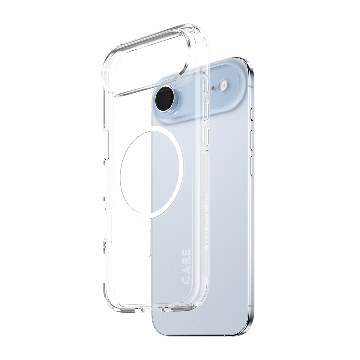 CARE BY FLAGSHIP CASE TRANSPARE EXPLORER W. WHITE MAGSAFE IPHONE