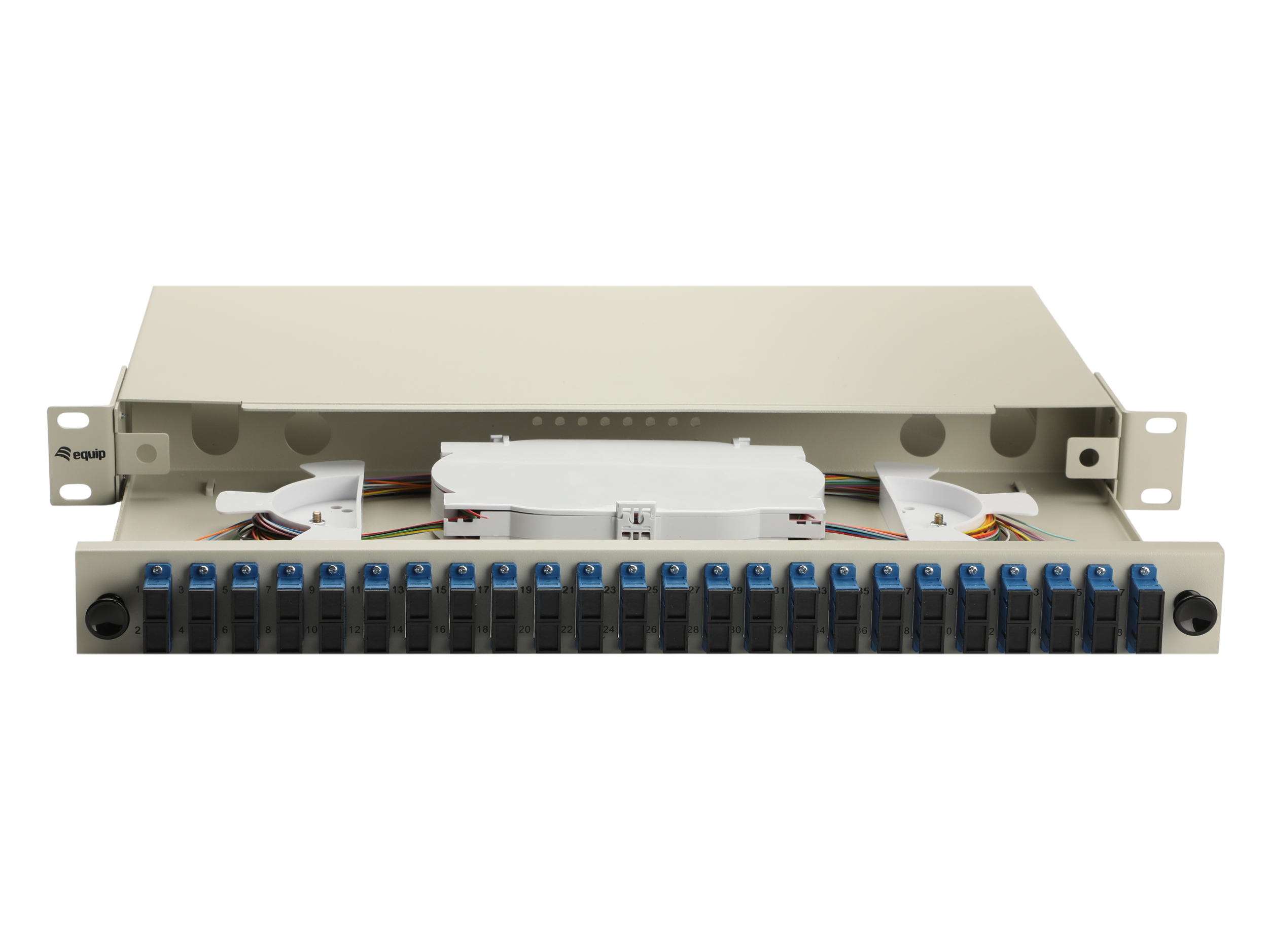 Equip LWL-Spleißkasten 24-Port SC-Duplex OS2 1U komplett gr