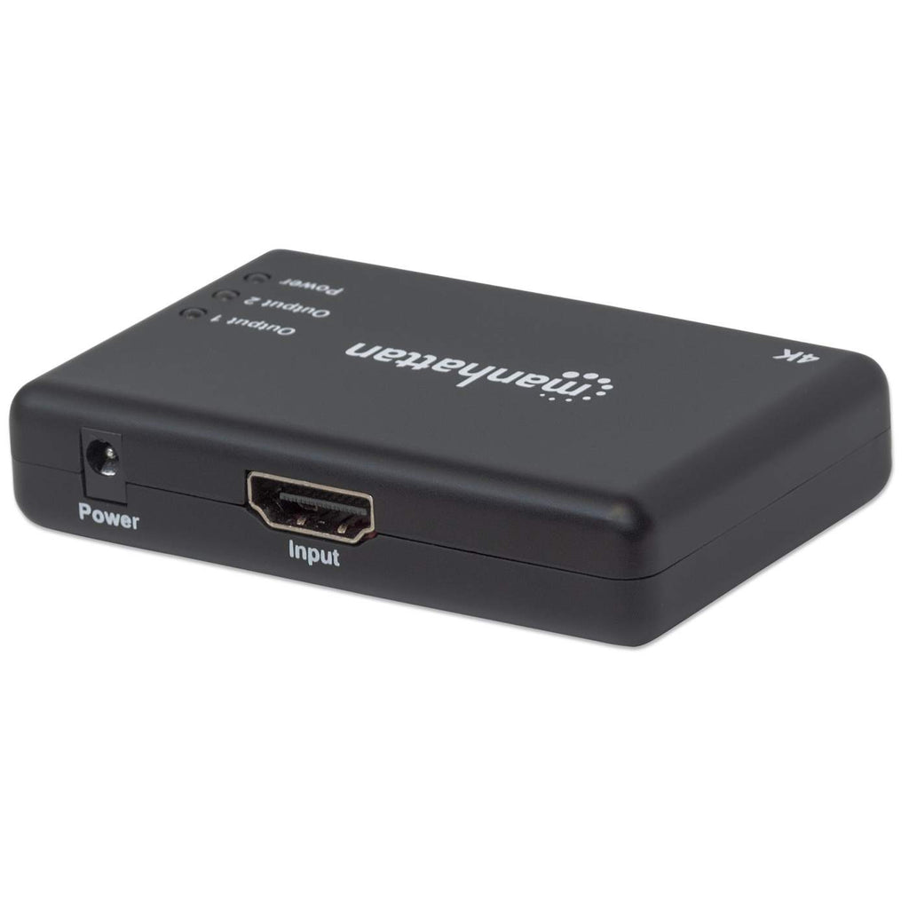 MANHATTAN 4K 2-Port HDMI-Splitter 4K30Hz Stromversorgung ueber Netzteil schwarz
