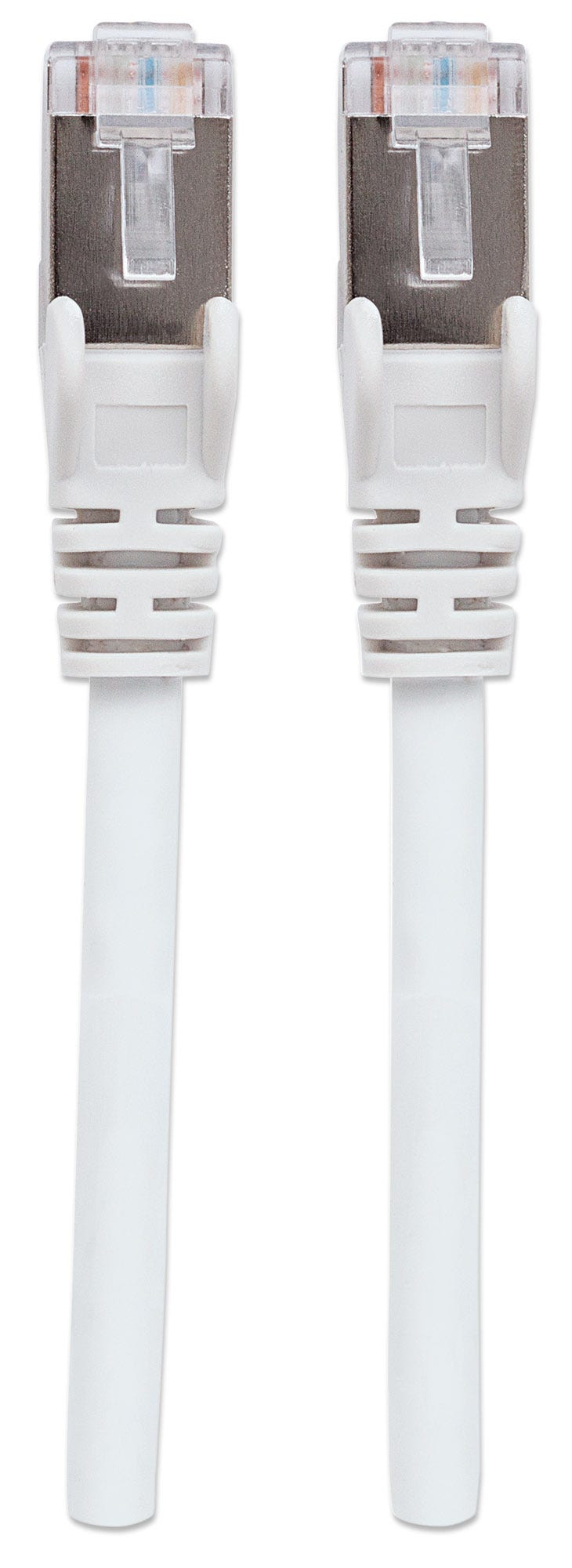 INTELLINET Netzwerkkabel Cat6 S/FTP LS0H 7,5m Weiss RJ-45 Stecker / RJ-45 Stecker Vergoldete Kontakte