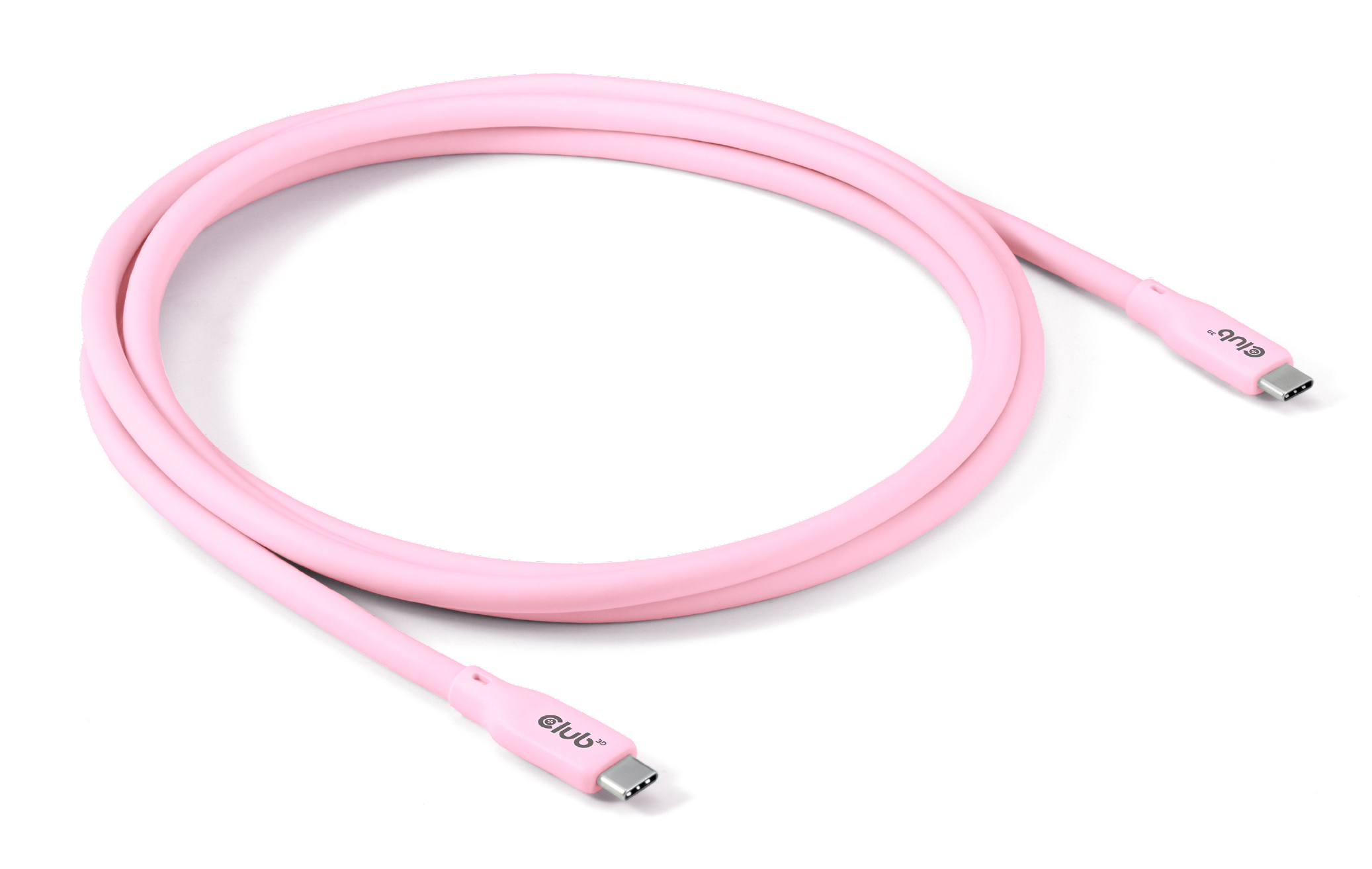 Club3D Lifestyle USB-C Kabel PD 240W,20Gbps 2m rosa St/St retail