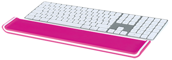 LEITZ Tastatur-Handballenauflage Ergo WOW pink, weiß