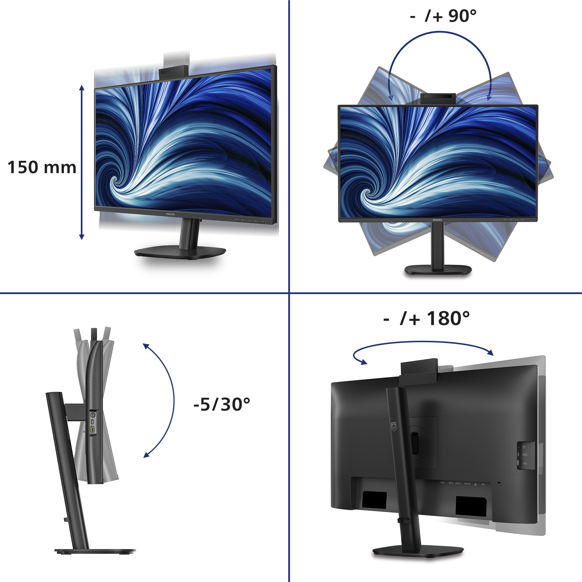 Philips 68,5cm (27,0) 27B2U3601H 16:09 HDMI+DP+USB-C IPS