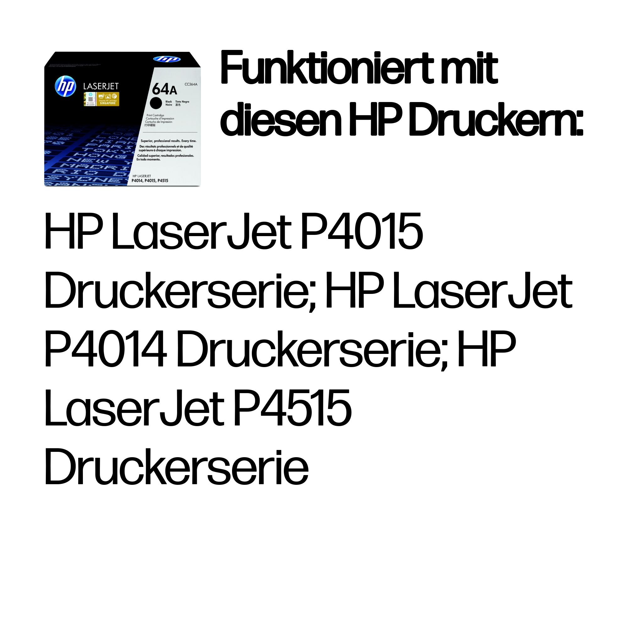 HP 64A Schwarz LaserJet Tonerpatrone