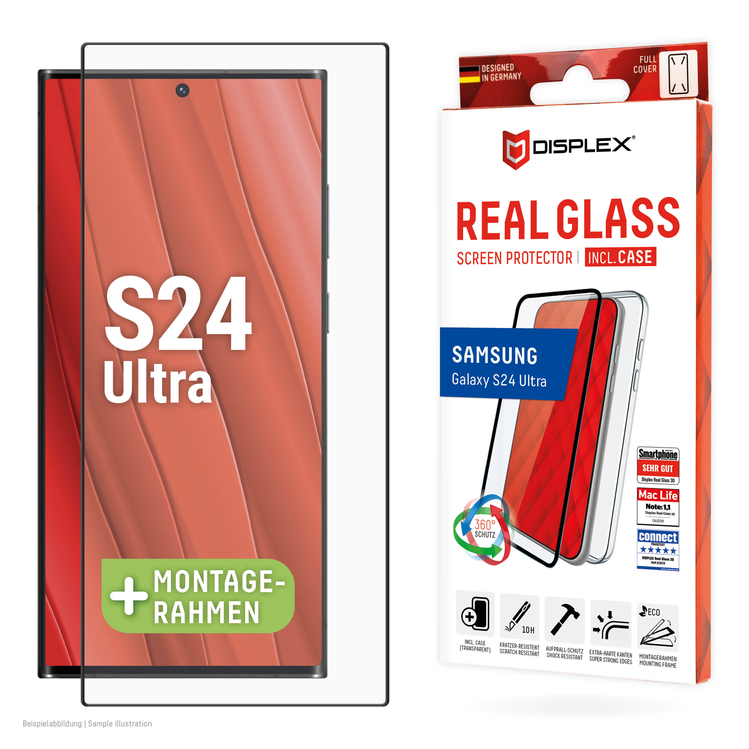 DISPLEX GLASS + PROTECTIVE CASE FOR SAMSUNG GALAXY S24 ULTRA