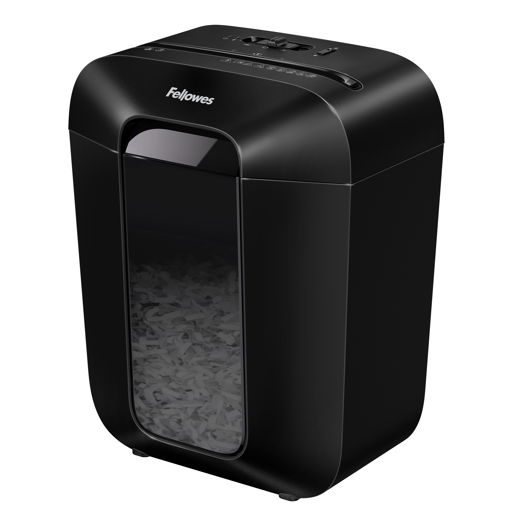Fellowes Powershred LX45 Aktenvernichter mit Partikelschnitt P-4, 4 x 37 mm, bis 8 Blatt, schwarz