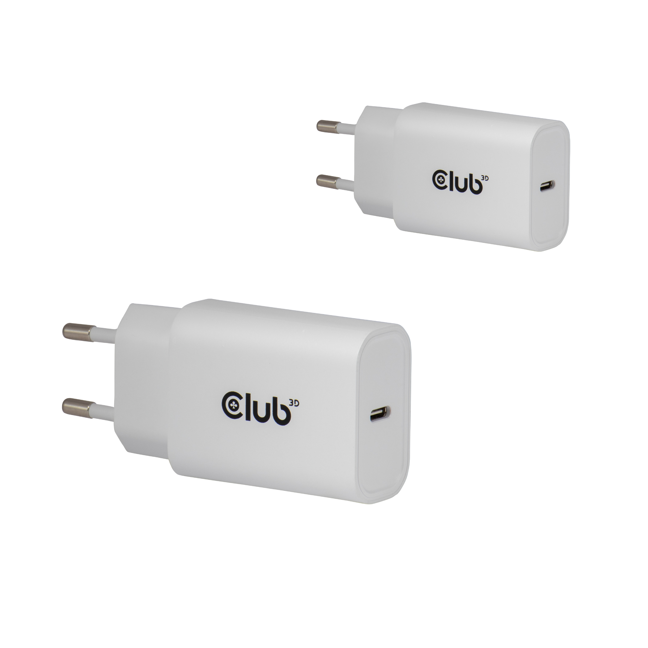 Club3D Lifestyle Ladegerät USB-C 30Watt, 2Stk weiß retail