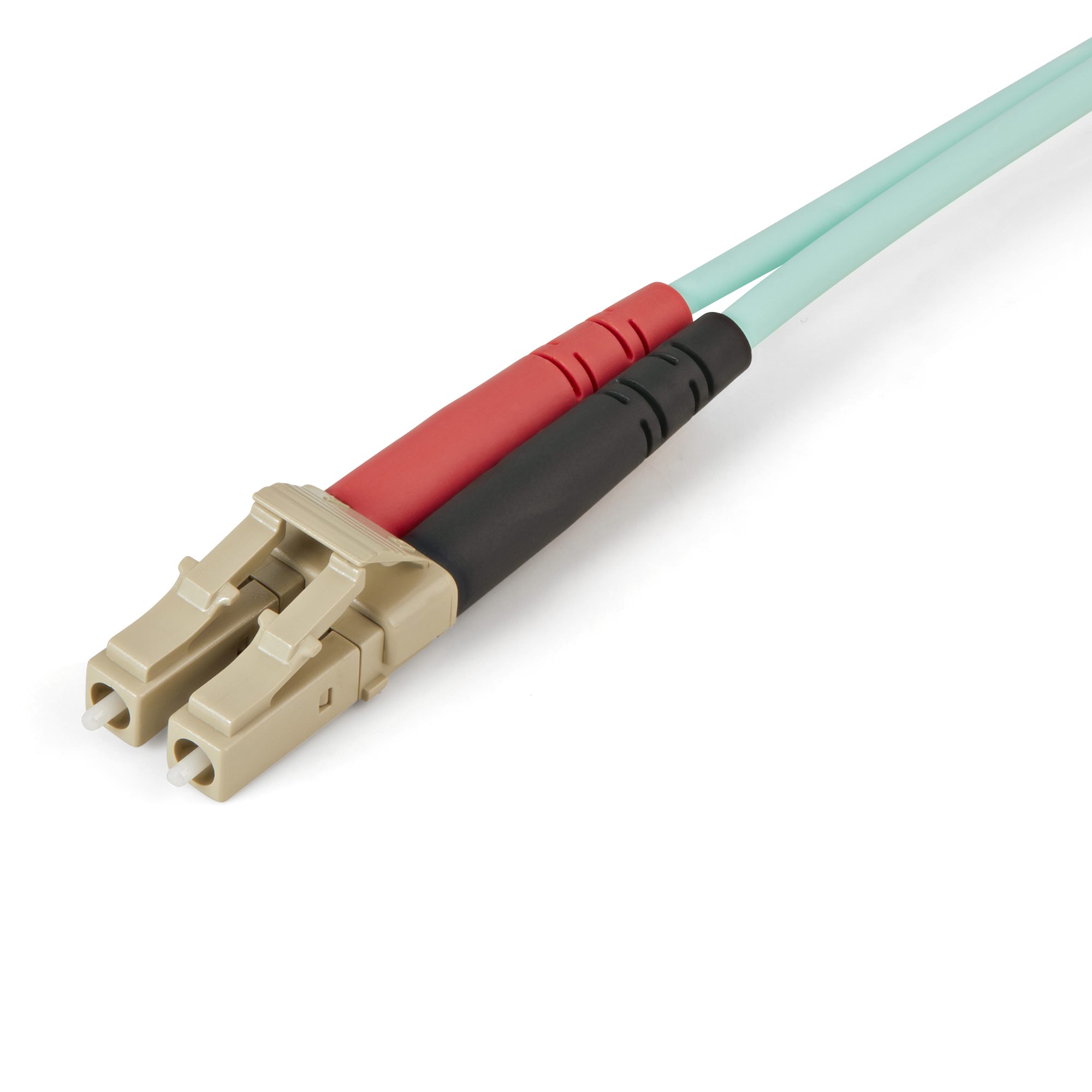 STARTECH.COM Aqua OM4 Duplex Multimode Fiber 2m / 6 ft 100 Gb 50/125 OM4 Fiber LC to LC Fiber Patch Cable