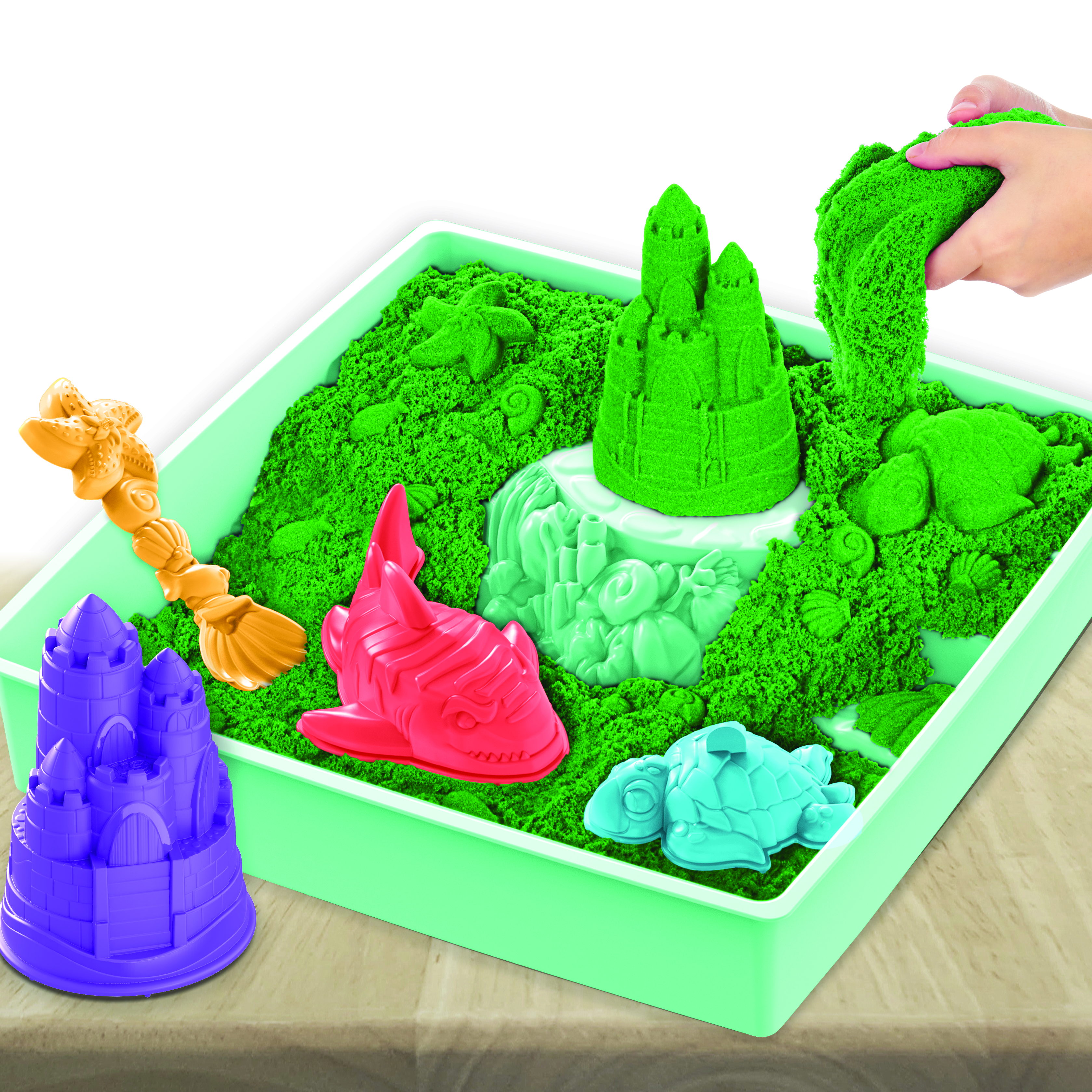 Kinetic Sand - Sandbox Set grün, Spielsand