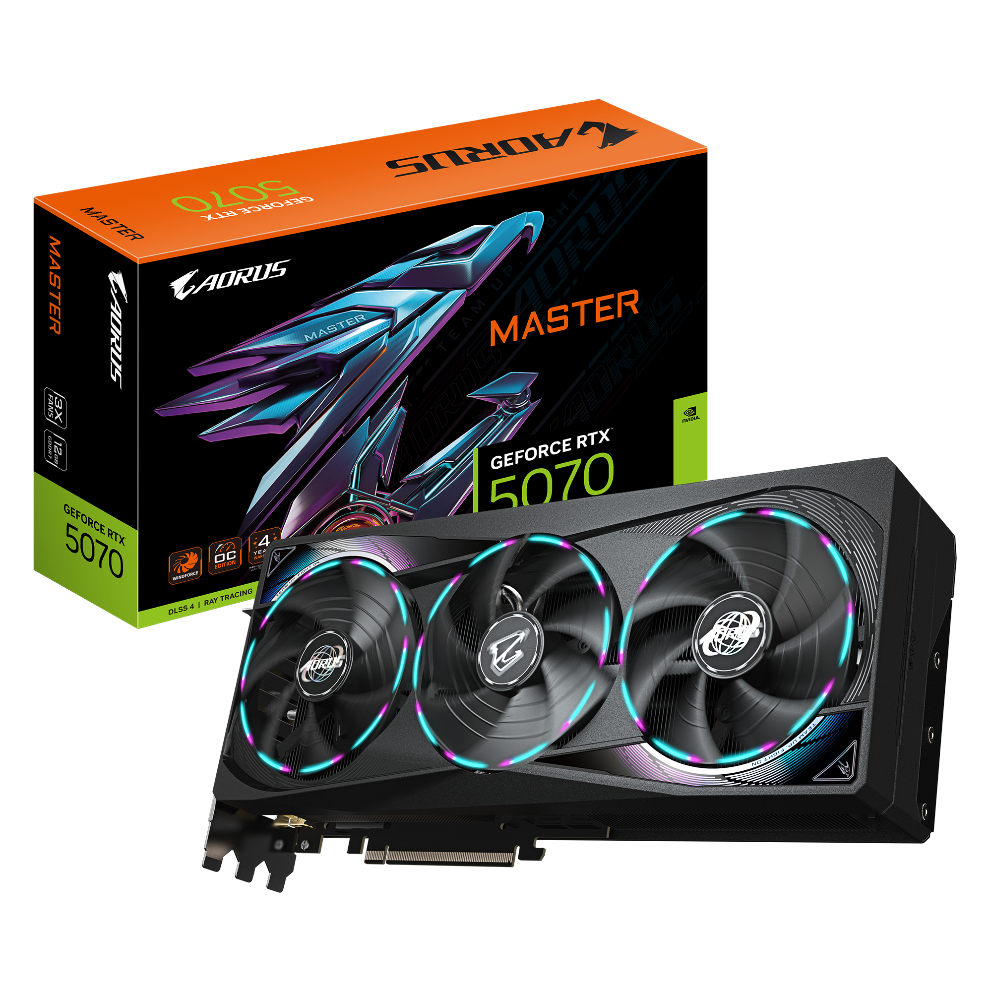 Gigabyte RTX5070 AORUS Master 12GB GDDR7 HDMI 3xDP