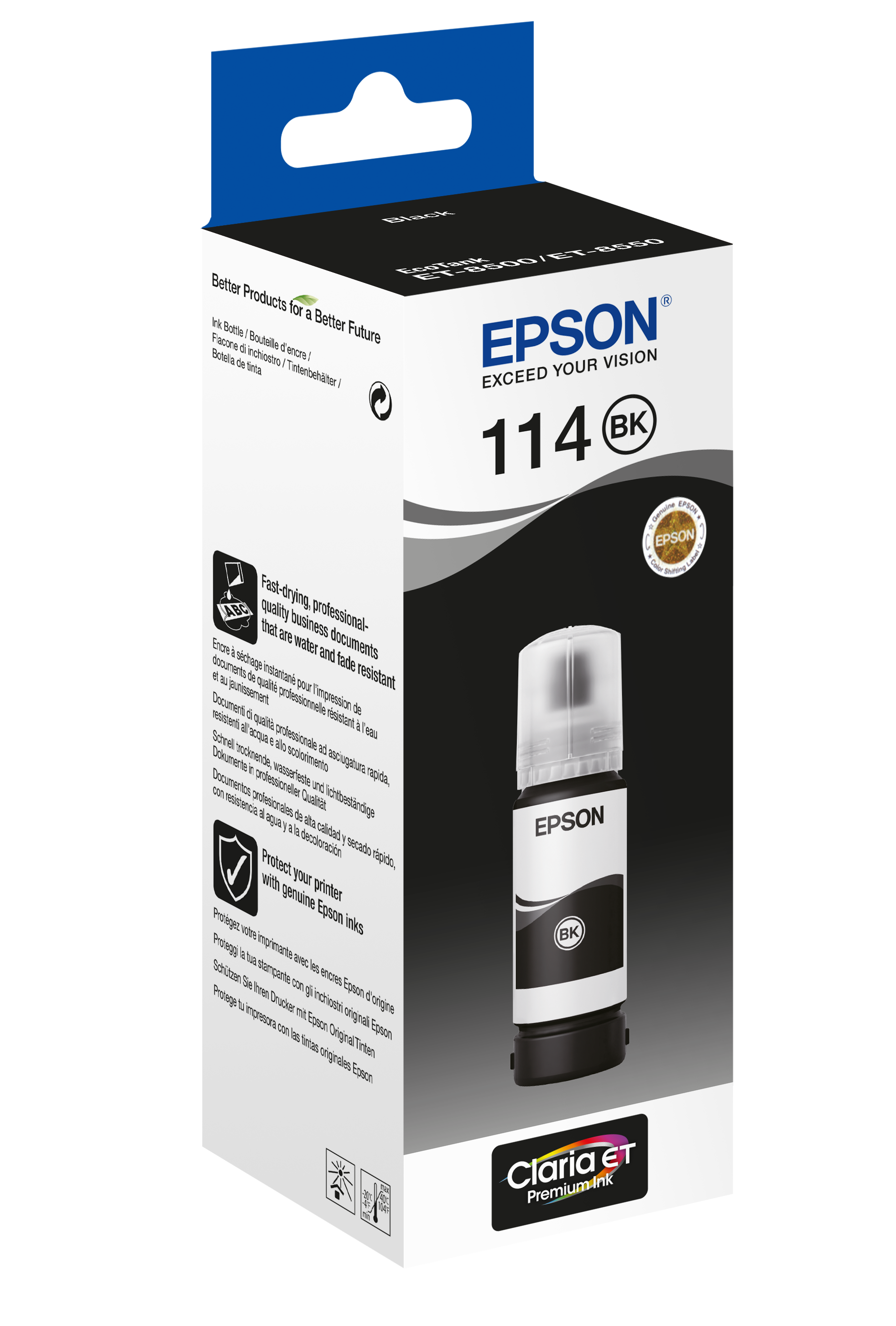 EPSON 114/T07A1 pigmentschwarz Tintenflasche