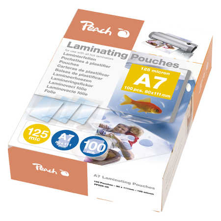 Peach Laminierfolien A7 125mic glänzend PP525-05 100PK
