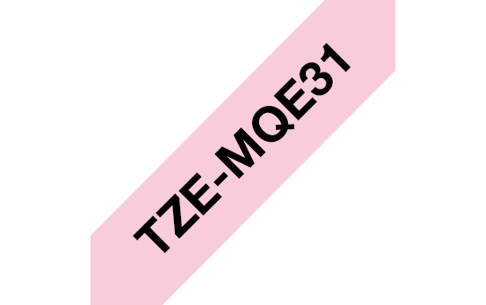 brother Schriftband TZe-MQE31 TZEMQE31, 12 mm, schwarz auf rosa, 1 St.