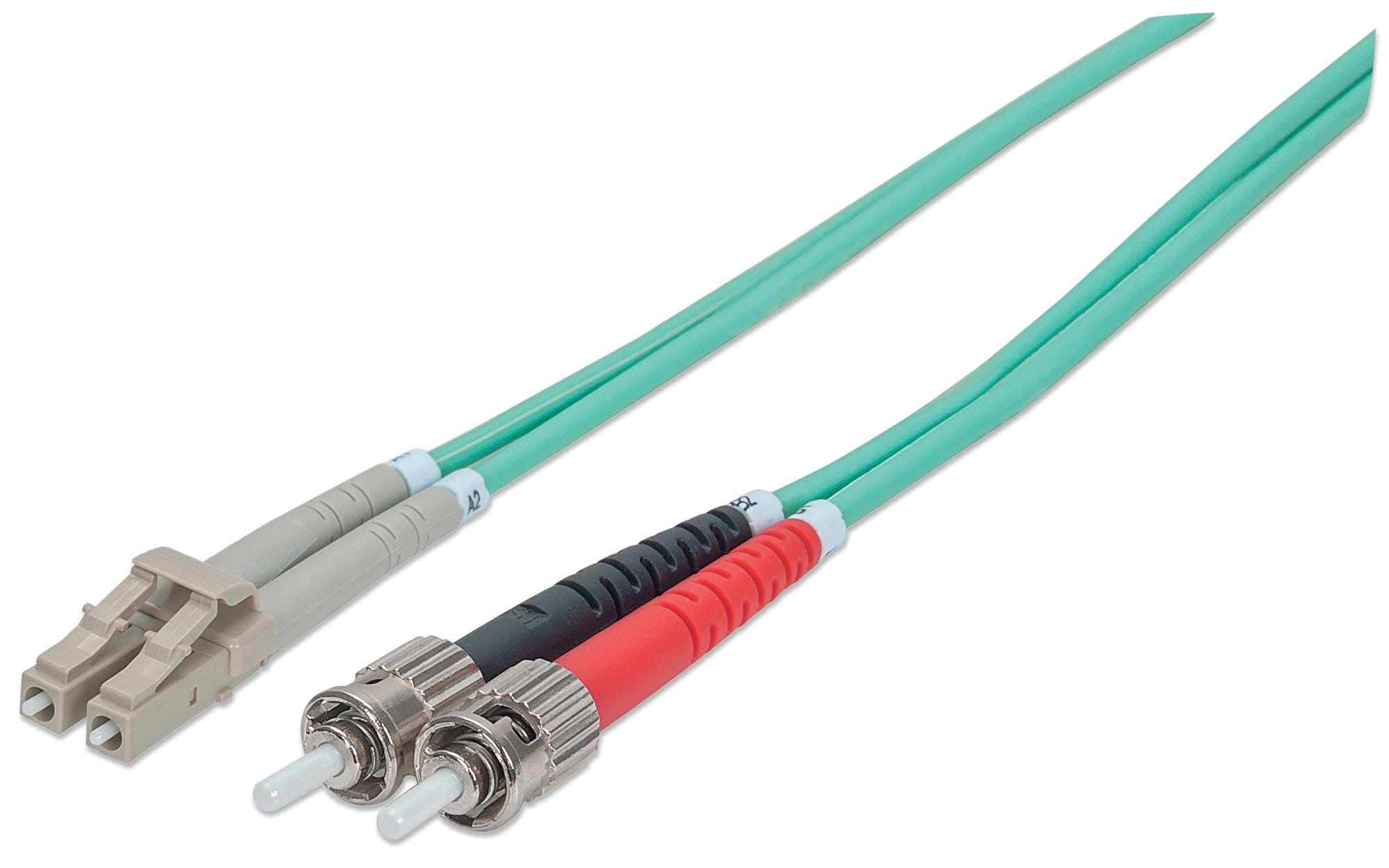 INTELLINET LWL Anschlusskabel LC/ST 1m Multimode OM3 Aqua
