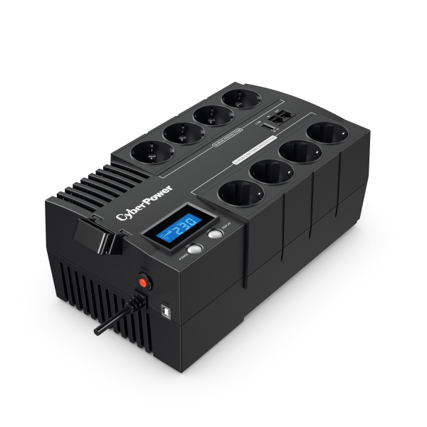 CYBERPOWER BRICs LCD Series BR1000ELCD UPS AC 220/230/240V 600Watt 1000VA USB output connectors 8