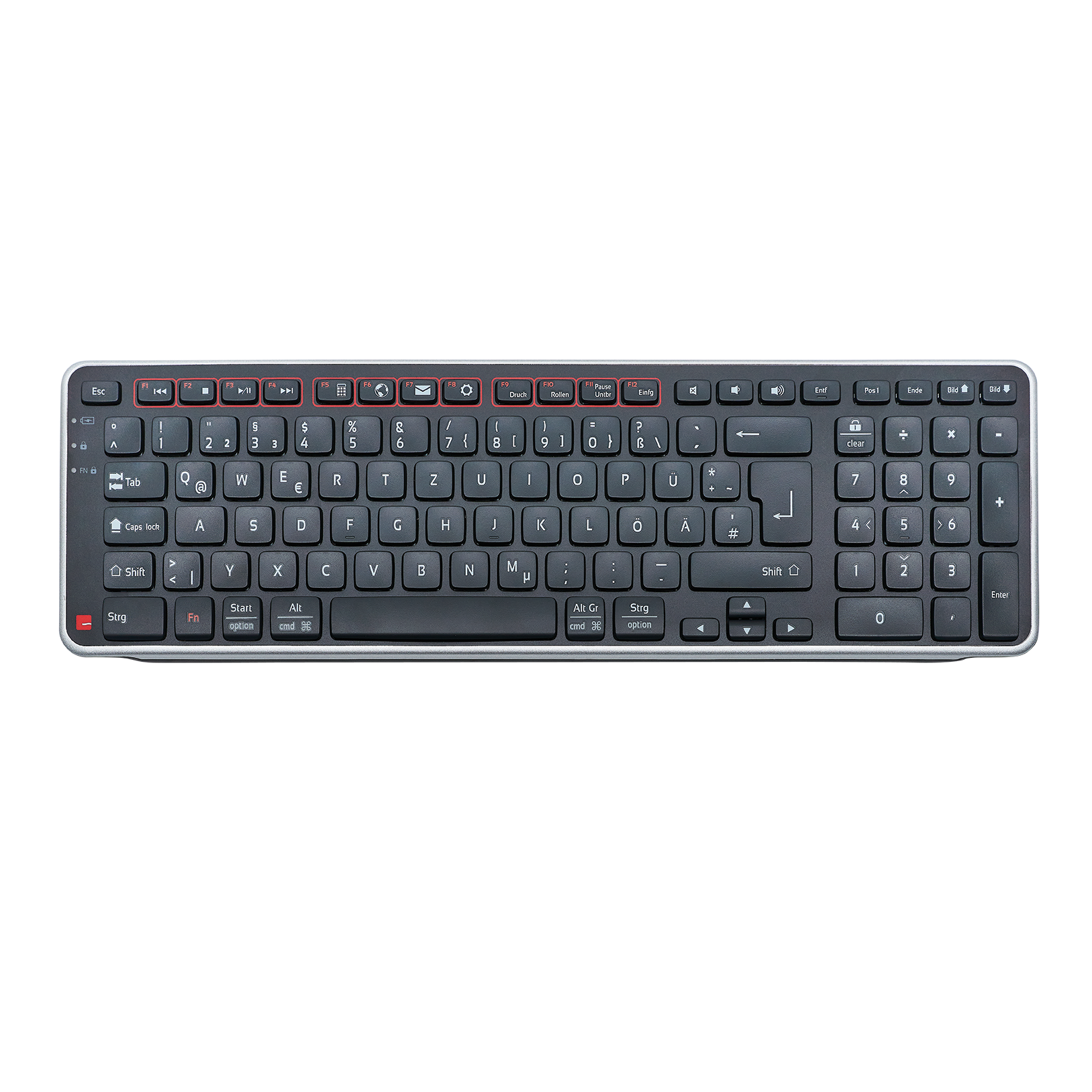 Contour Balance Tastatur wireless DE-Layout schwarz/silber retail