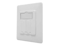 DIGITUS Keystone Frontplatte für Keystone Module 80x80 weiß