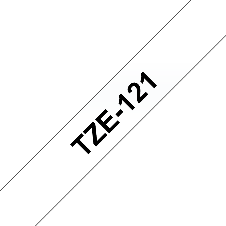 TZE-121 LAMINATED TAPE 9MM 8M BLACK ON CLEAR