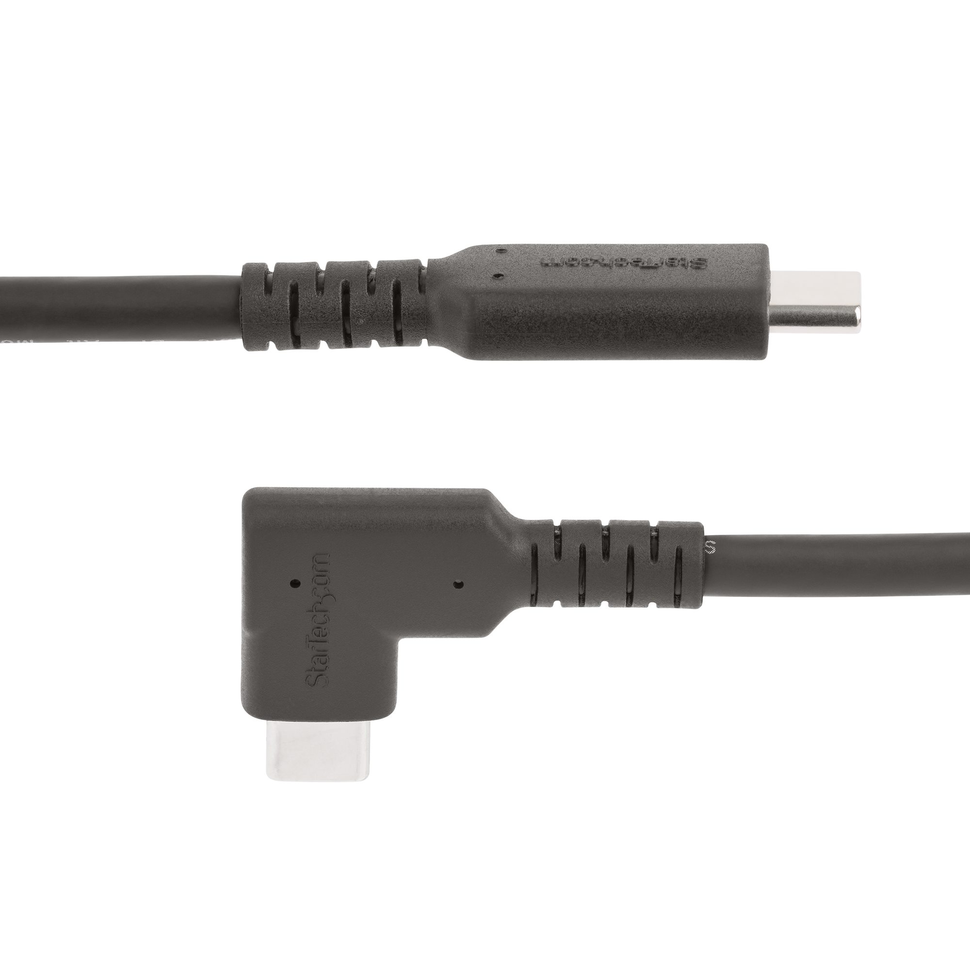 STARTECH.COM 1m USB-C Kabel Gewinkelt 10Gbit/s USB C auf USB C Datenkabel/Monitor/Docking Station Kabel 4K 100W 90 Grad Winkelstecke