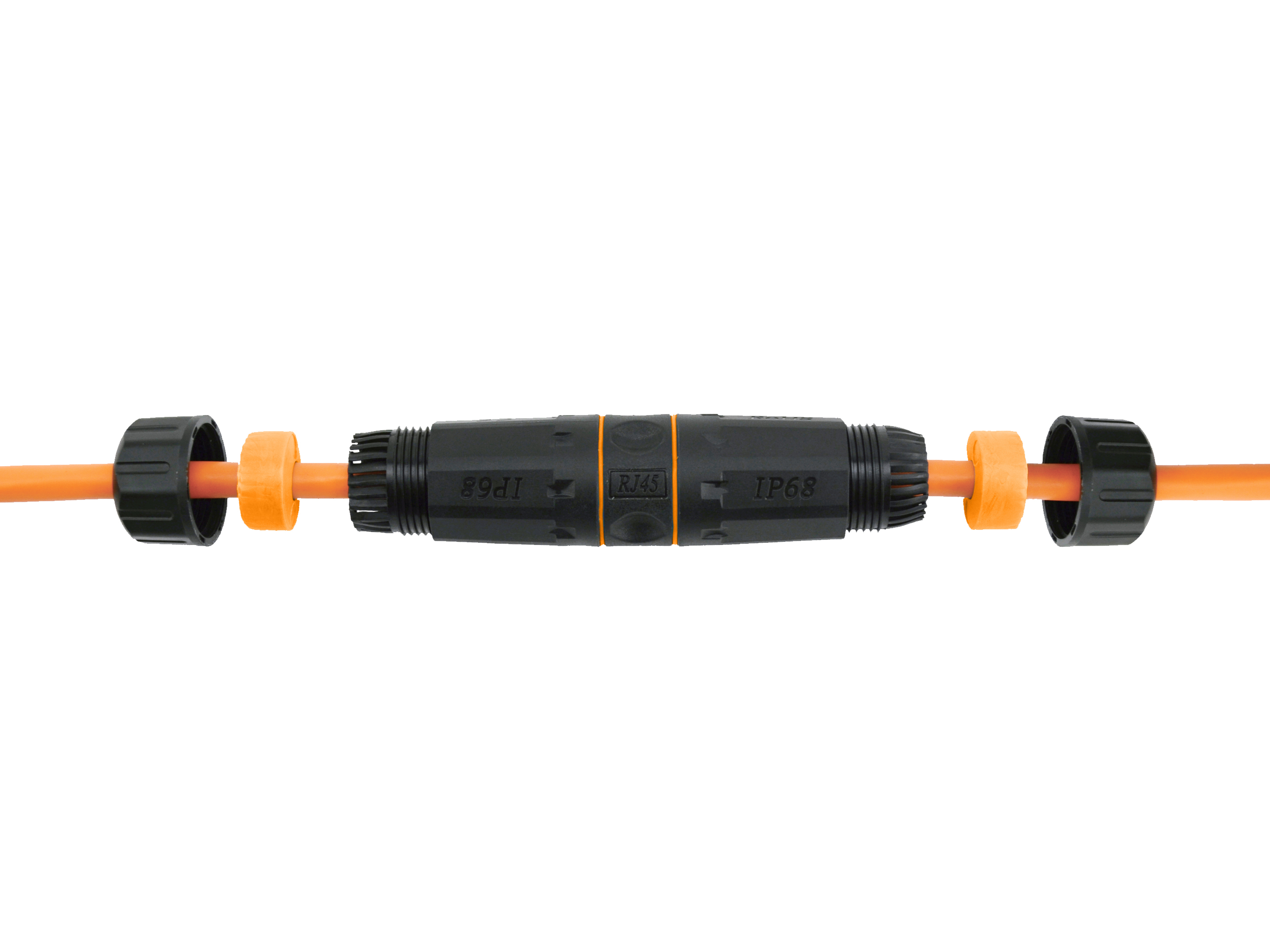 Equip Inline-Koppler Cat6a RJ45 IP68 Out/gesch. Bu/Bu 250MHz Polybeutel
