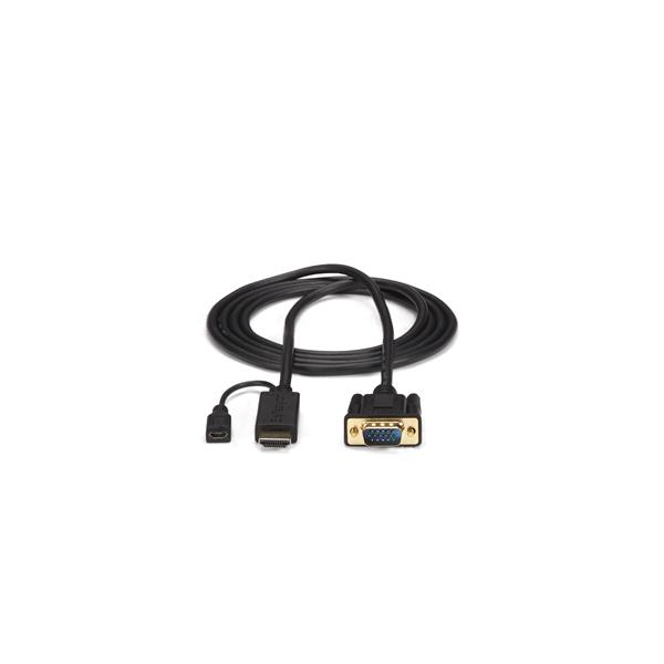 STARTECH.COM 3m aktives HDMI auf VGA Konverter Kabel - HDMI zu VGA Adapter 300cm - Schwarz - 1920x1200 / 1080p