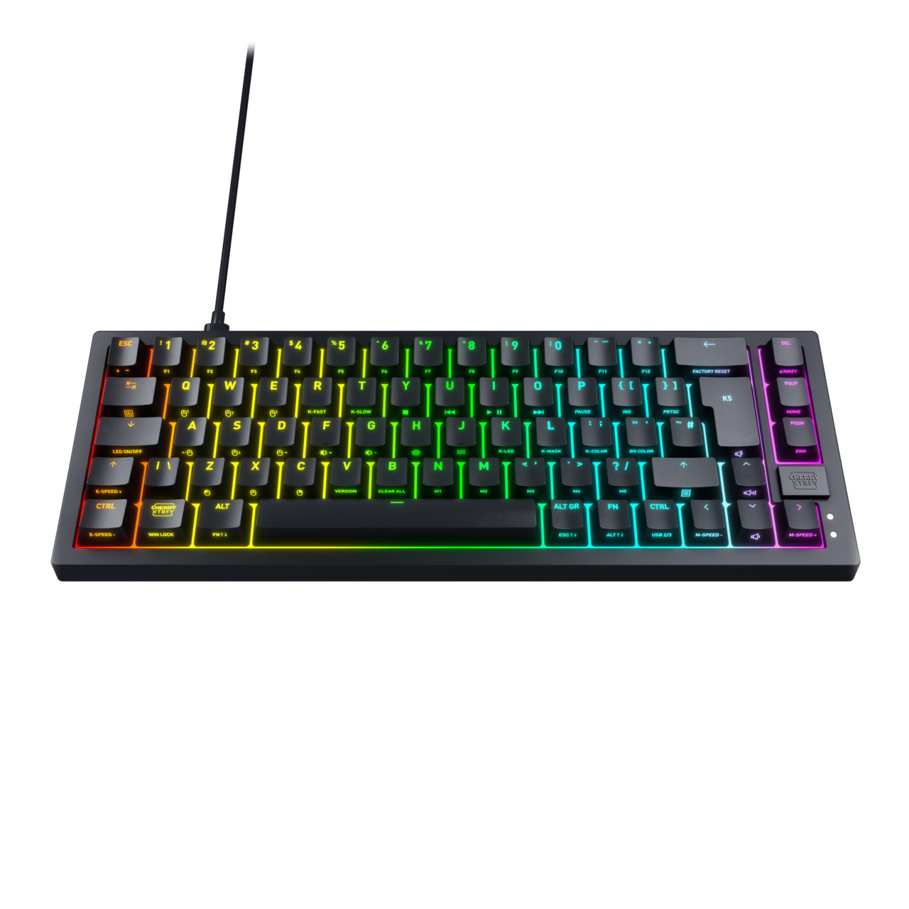CHERRY XTRFY K5V2 Tastatur RGB Wired DE MX Rot TKL 65% sw