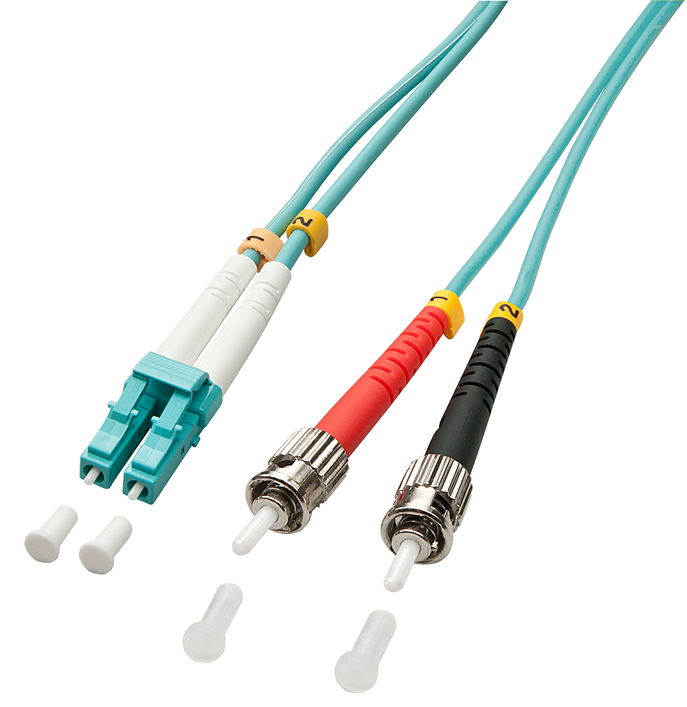 LINDY LWL-Duplexkabel LC/ST OM3 2m 50/125æm Multimode