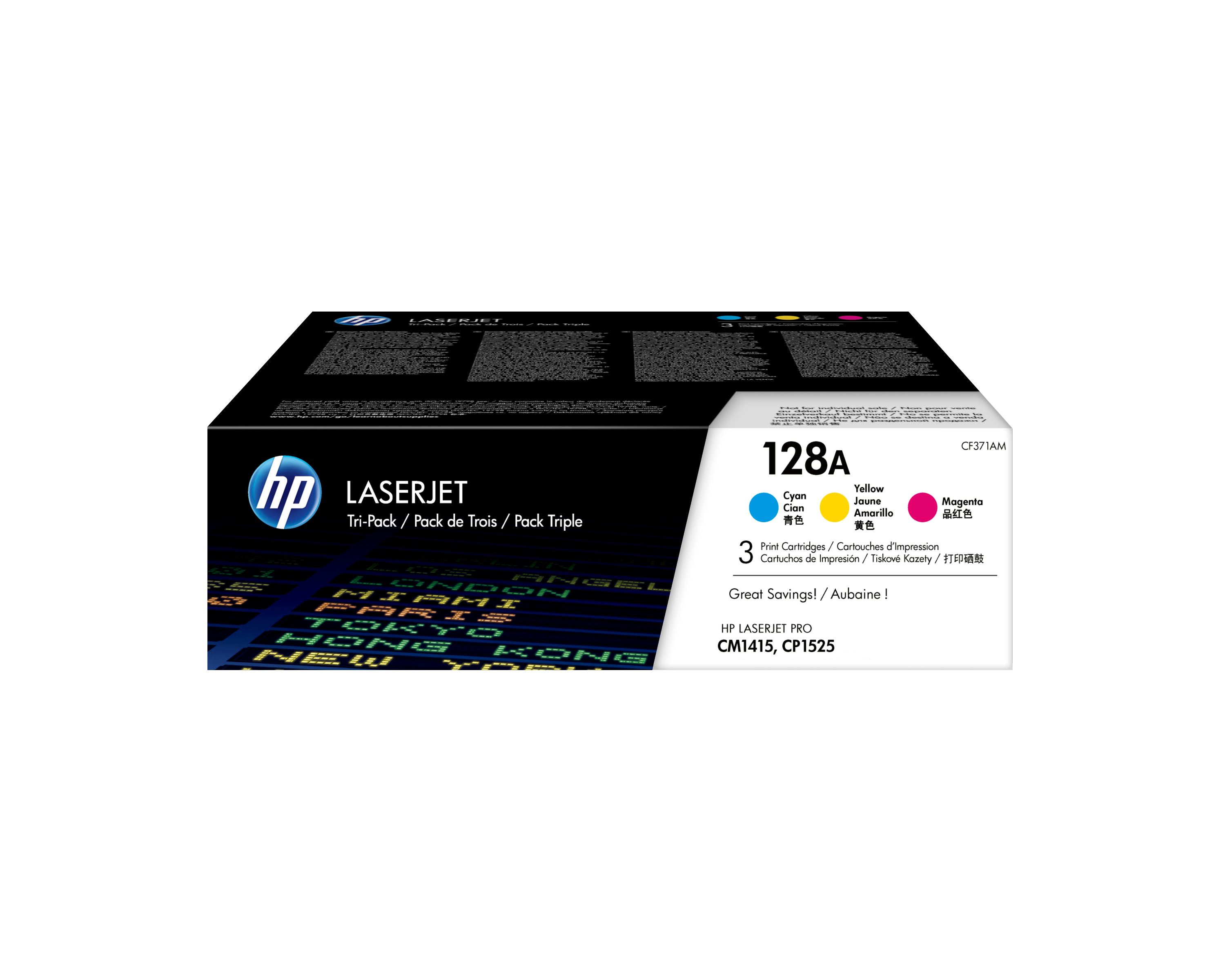 HP 128A 3x Dreifarbig LaserJet Tonerpatrone