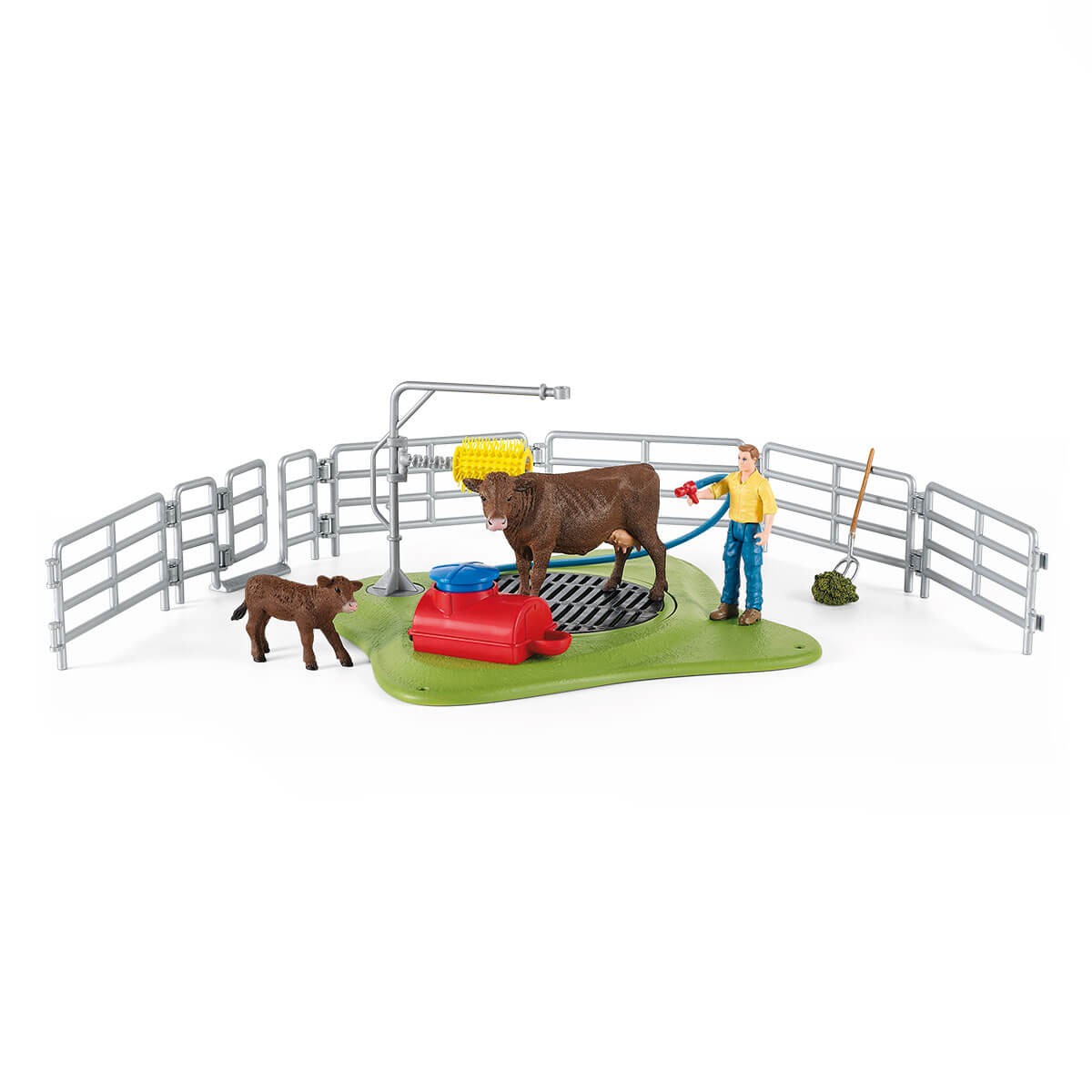 Schleich® Farm World 42529 Kuh Waschstation Spielfiguren-Set