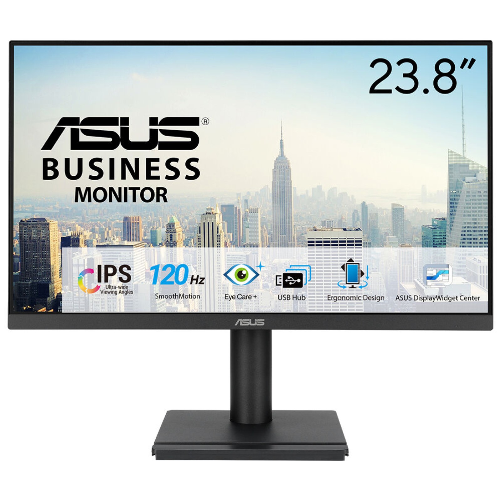 ASUS VA249QGS 60,45cm 23,8Zoll IPS WLED FHD 16:9 120Hz 350cd/m2 1ms HDMI DP D-Sub USB Hub: 4xUSB 3.2 G1 Type-A Black