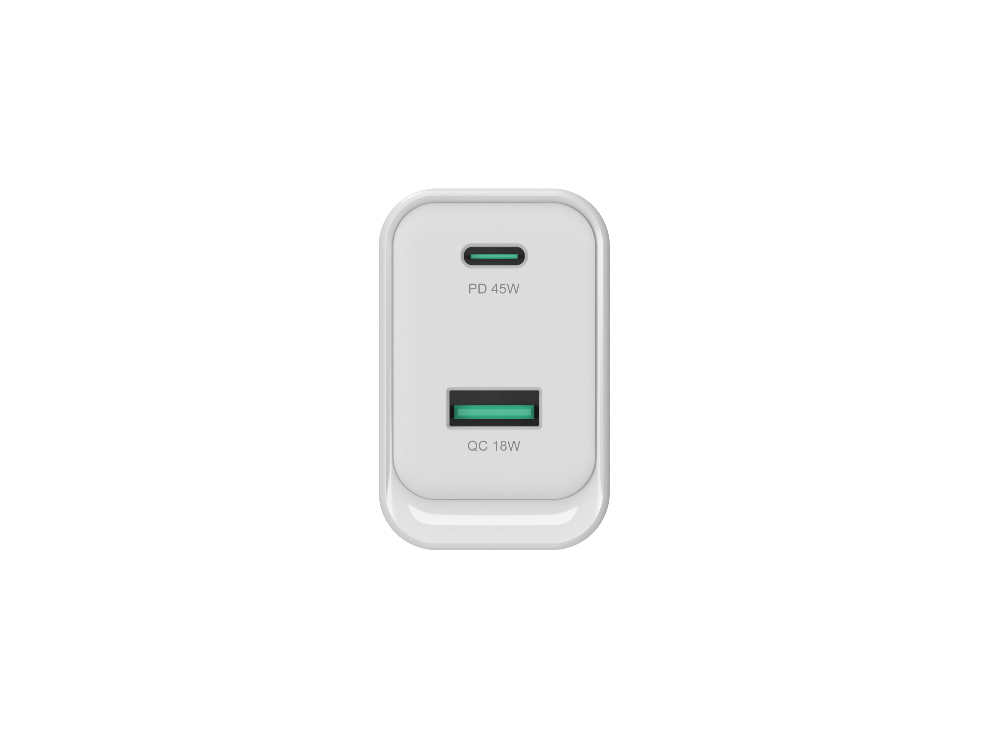 CONCEPTRONIC Ladegerät 2Port GaN USB-C/-A 45WPD3.0/PPS ws