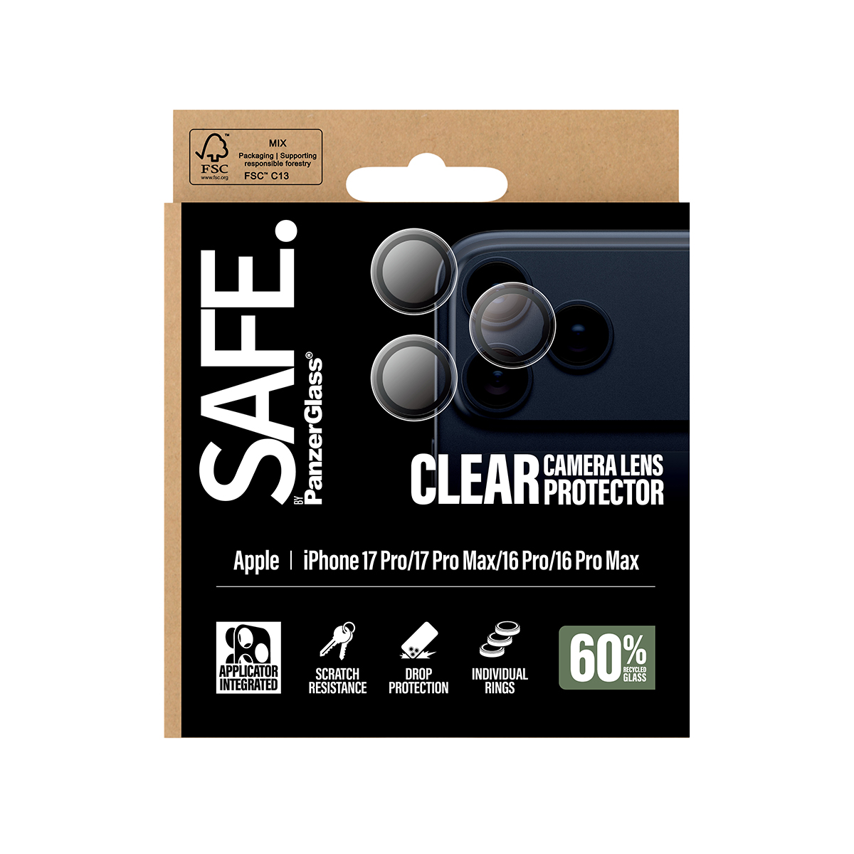 SAFE. BY CAMERA LENS PROTECTOR 17 PRO IPHONE 17 PRO MAX IPHONE
