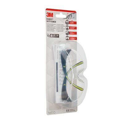 3M Schutzbrille SecureFit schwarz, grün, 1 St.