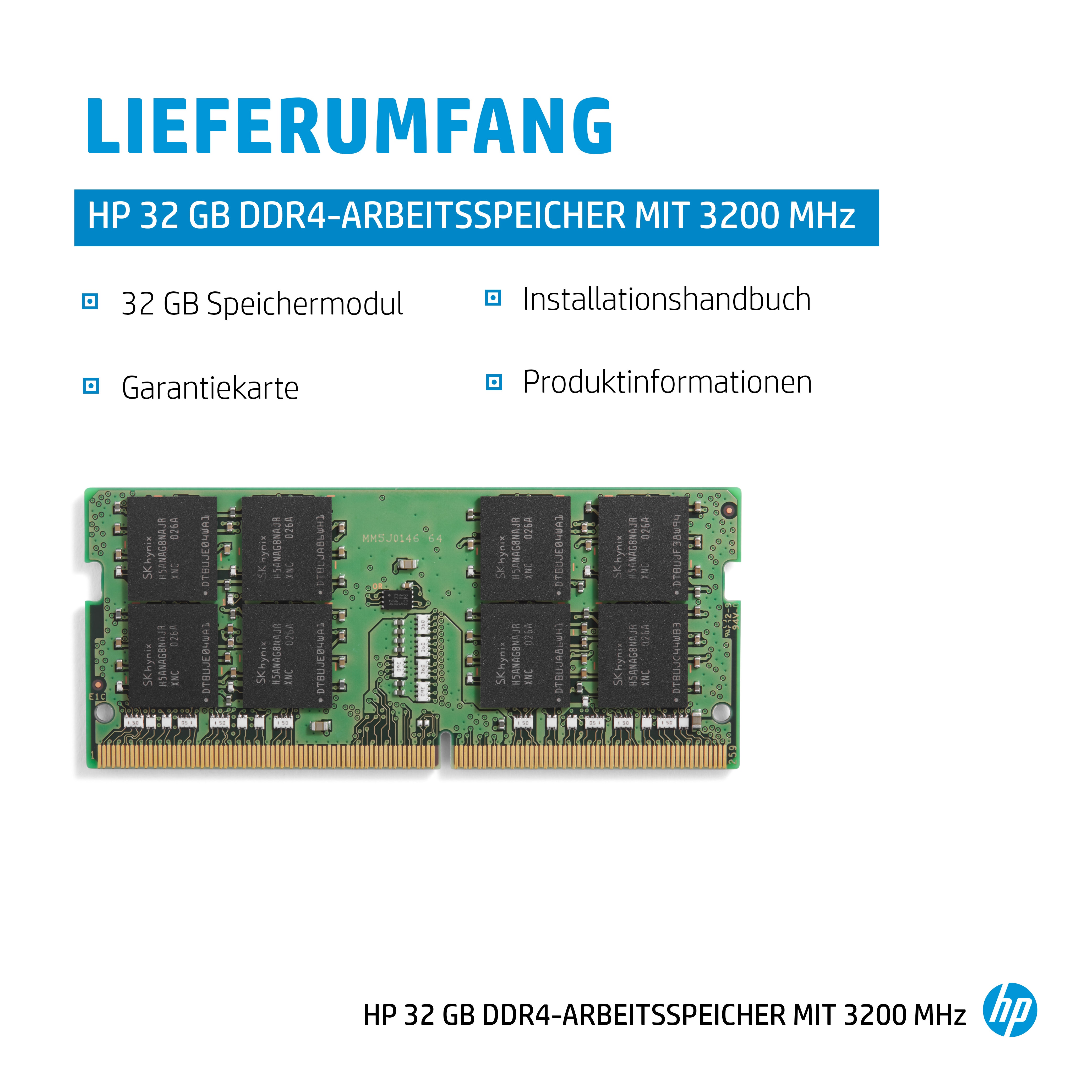 HP 32GB DDR4 3200 SODIMM MEM .
