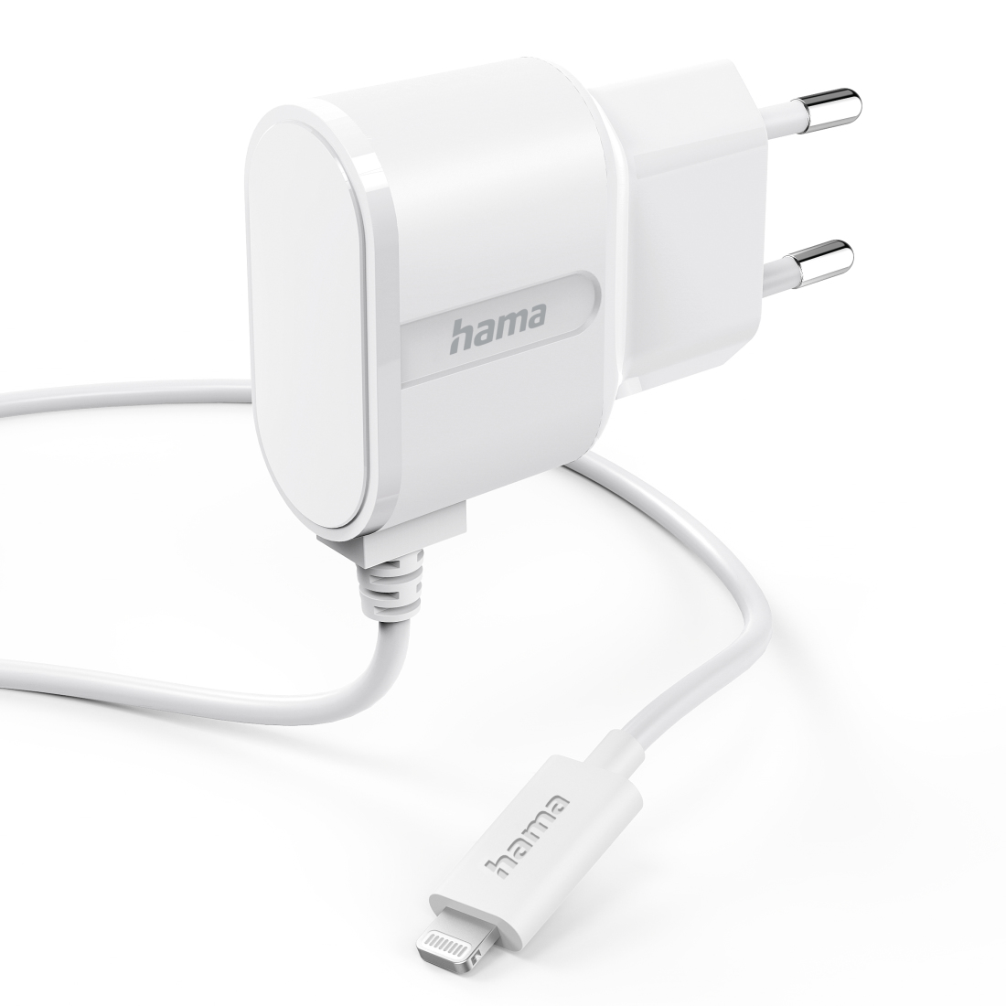 hama Ladekabel mit Adapter weiß, Kabellänge: 1,0 m, 5 Watt