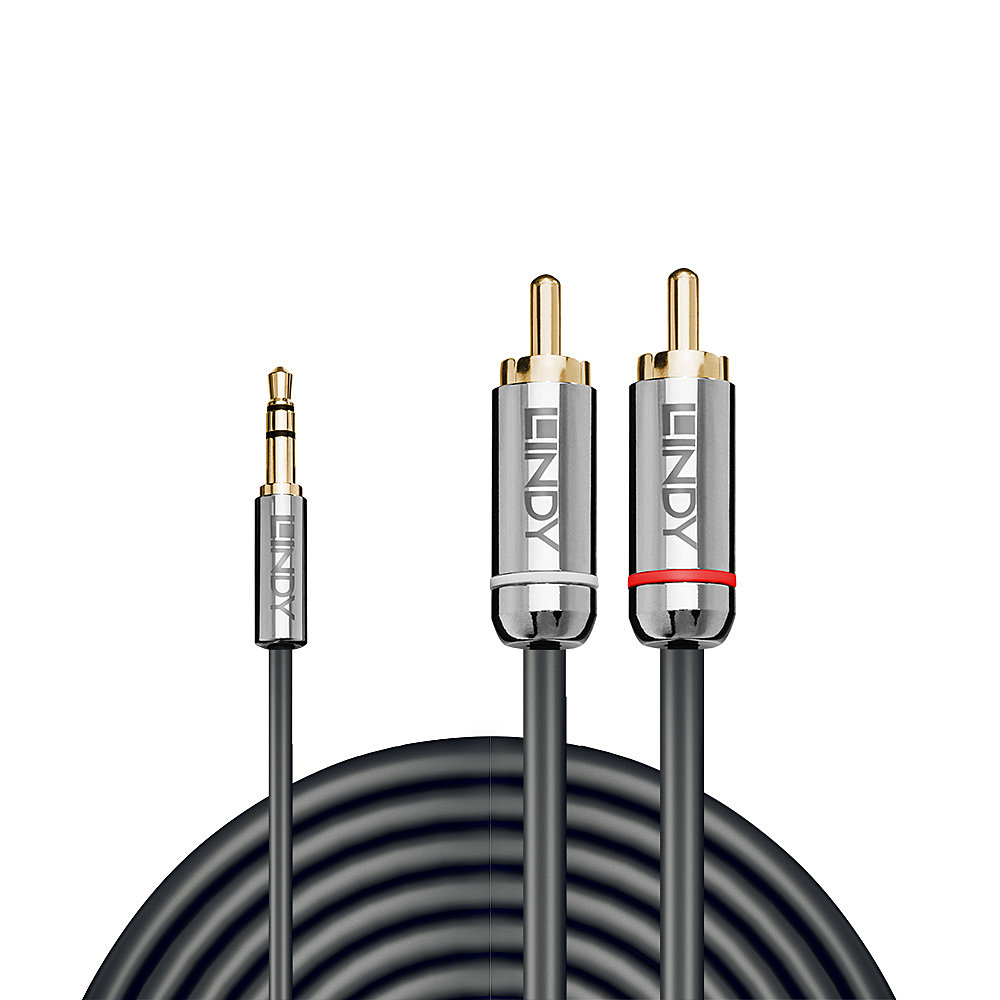 LINDY Audiokabel an Phono 3.5mm Cromo line 3m