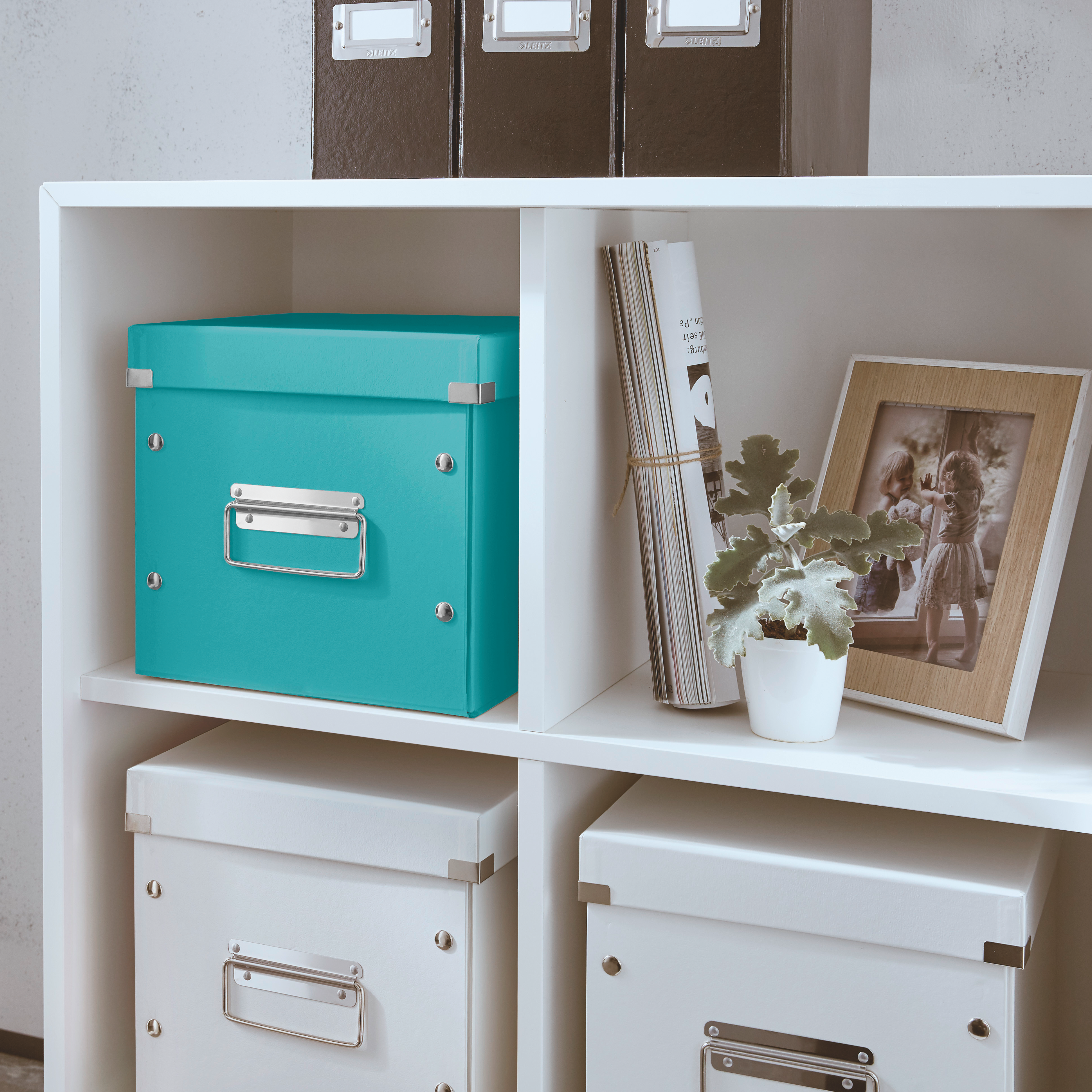 LEITZ Click & Store Aufbewahrungsbox 10,0 l eisblau 26,0 x 26,0 x 24,0 cm, 1 St.