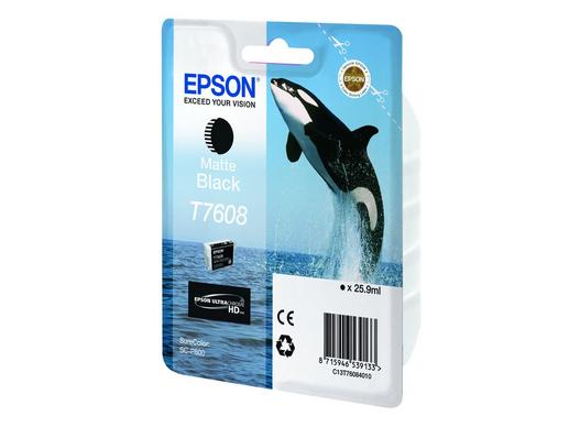 EPSON T7608 (Schwertwal) matt schwarz Druckerpatrone