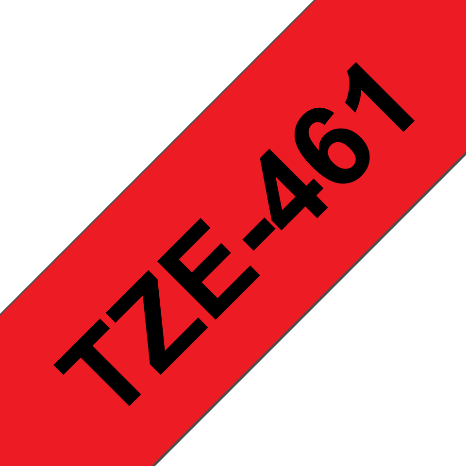 brother Schriftband TZe-461 TZE461, 36 mm, schwarz auf rot, 1 St.