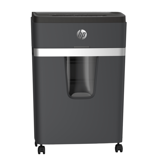 HP Pro Shredder 18CC Aktenvernichter mit Partikelschnitt P-4, 4 x 35 mm, bis 18 Blatt, schwarz