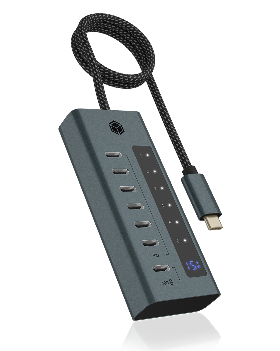 Hub 7-Port IcyBox Hub USB 3.2 Gen 2 Type-C retail