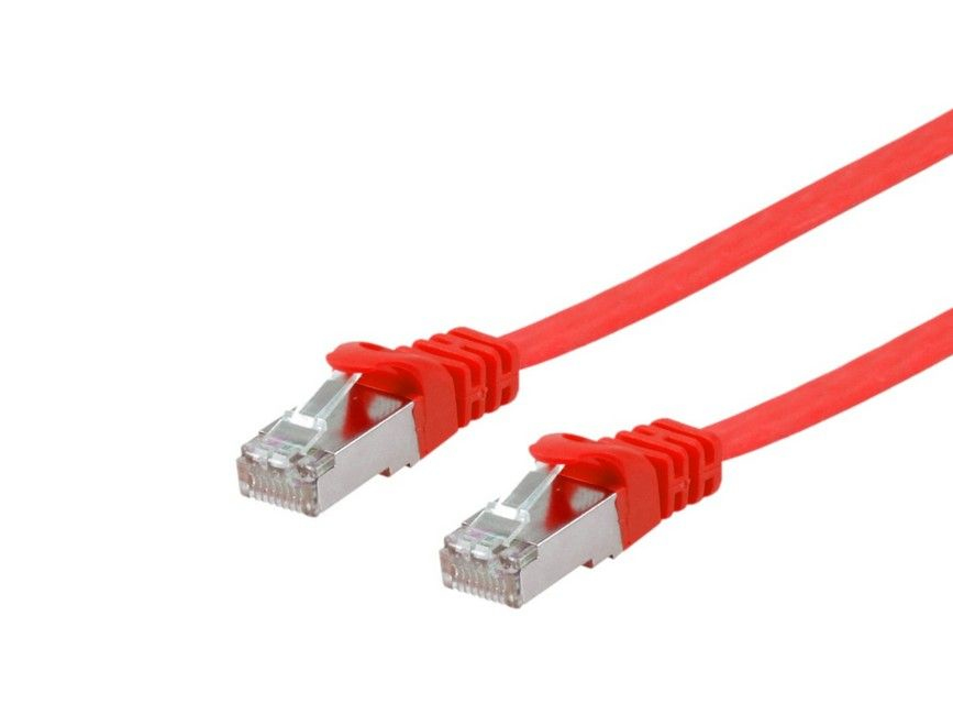 Equip Patchkabel Cat6A Flat U/FTP 2xRJ45 1.00m rot LSZH Polybeutel