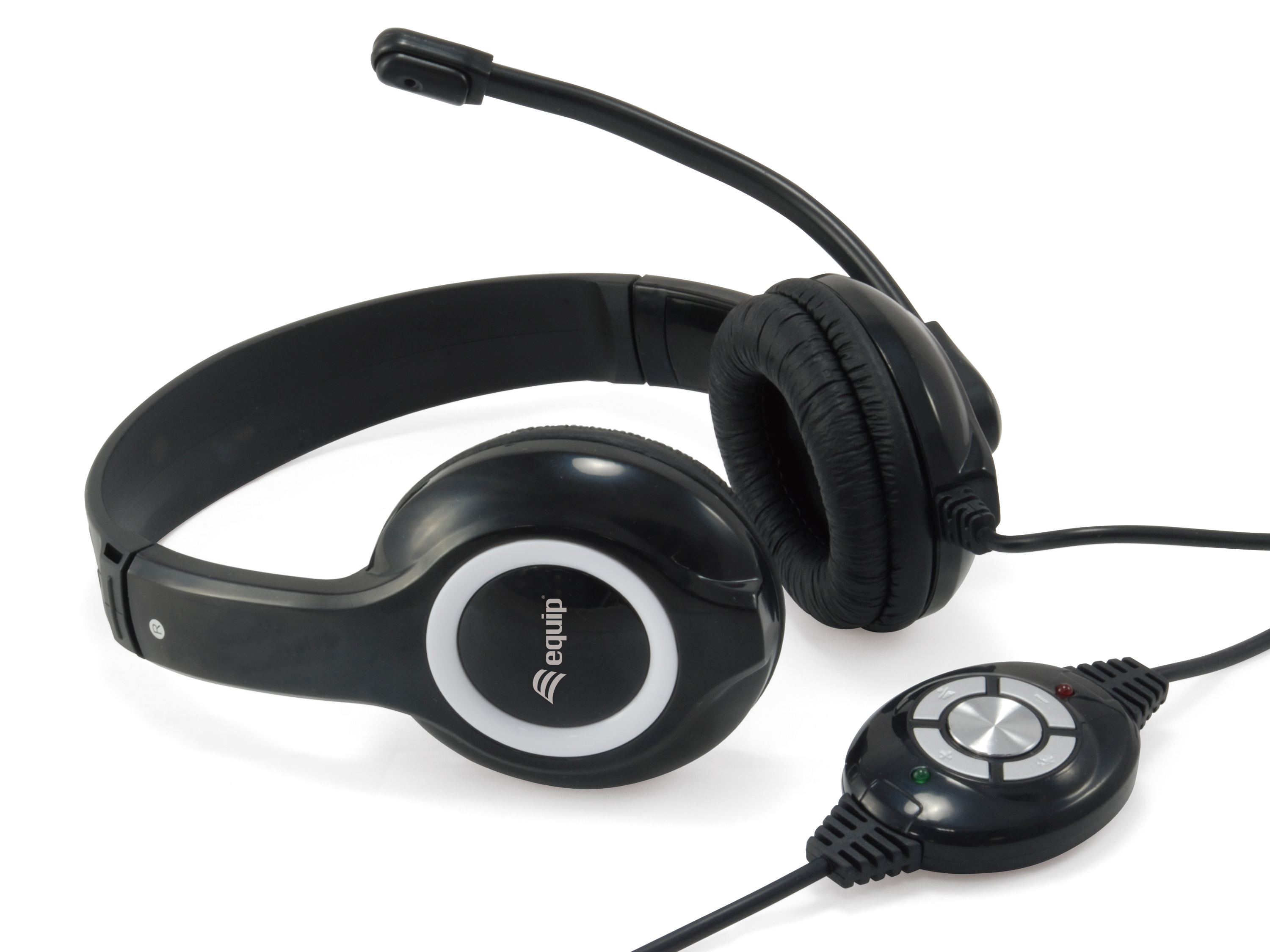 Equip Stereo-Headset Wired mit Mikro USB-A 2.00m schwarz