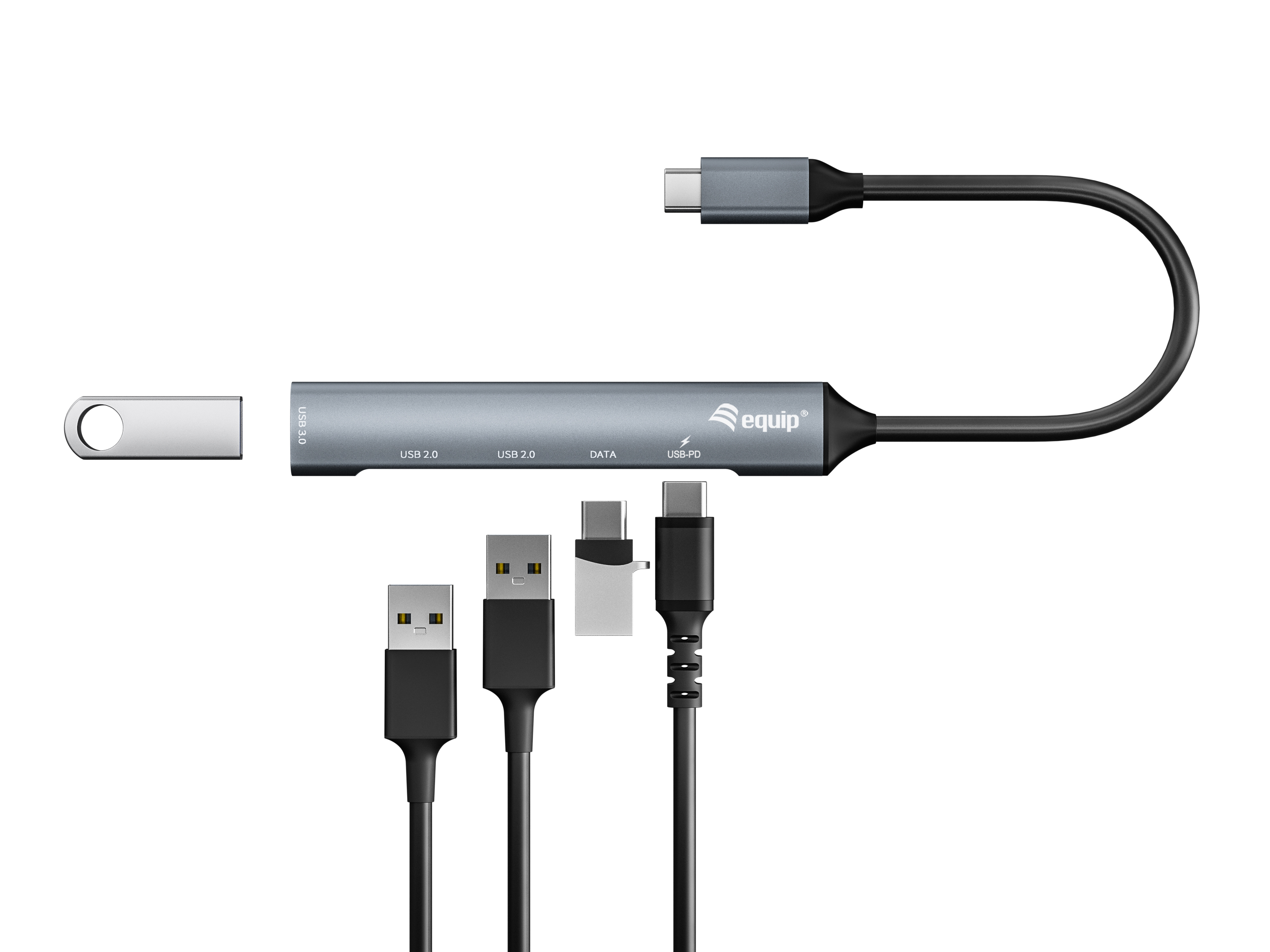 Equip Dock 5-1 USB-C->USB-C,USB-A 3.0,2xUSB-A 2.0,+ 0.15m