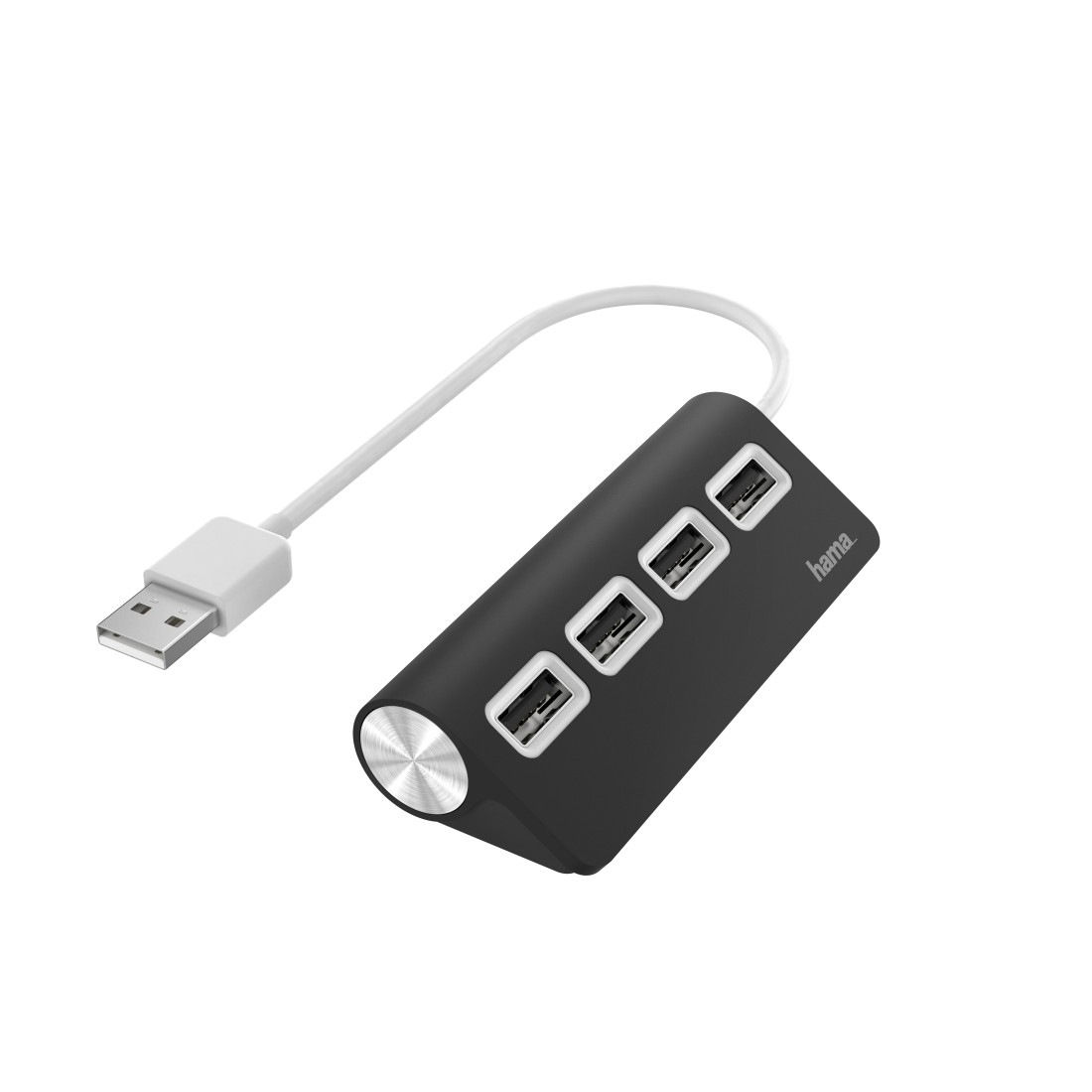 hama USB-Hub 4-fach schwarz